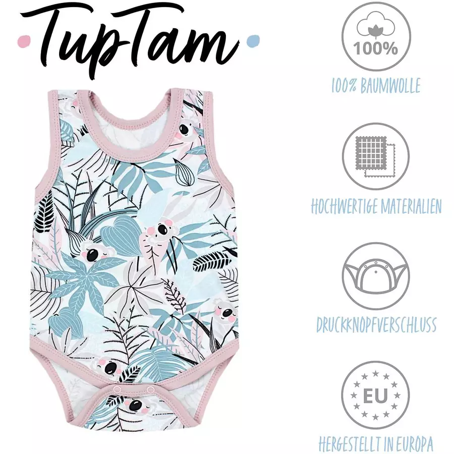 TupTam Baby Mädchen Achselbody 5er Pack rosa