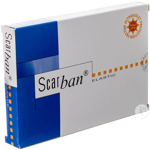 Scarban Elastic Bandage Lavable En Silicone 5x7,5cm Pièces 2 + Savon De Nettoyage 50ml