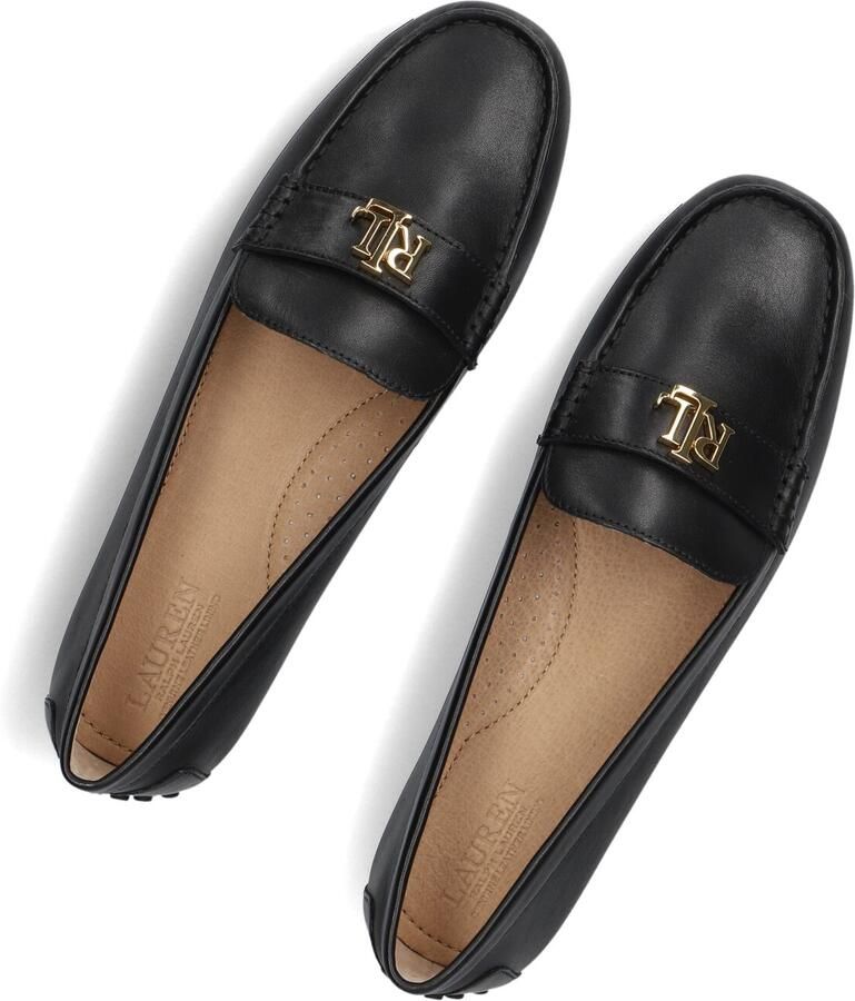 LAUREN RALPH LAUREN Mocassins Dames Barnsbury Flats Maat: 40 Materiaal: Leer Kleur: Zwart