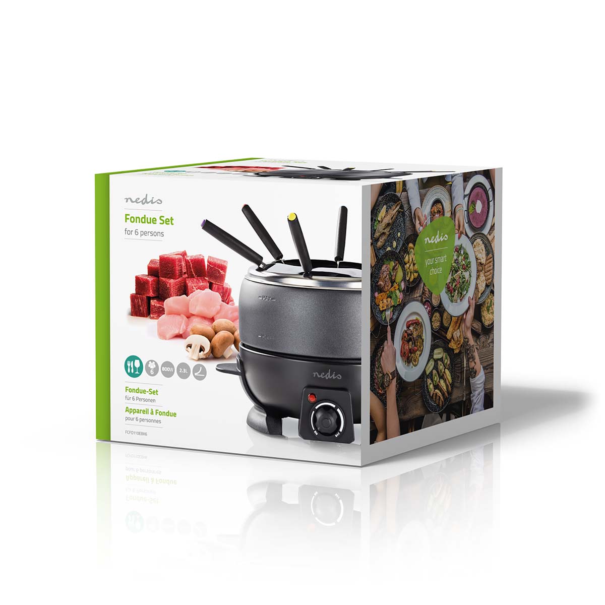 Appareil à fondue Nedis 6 personnes - 2,3L 800W