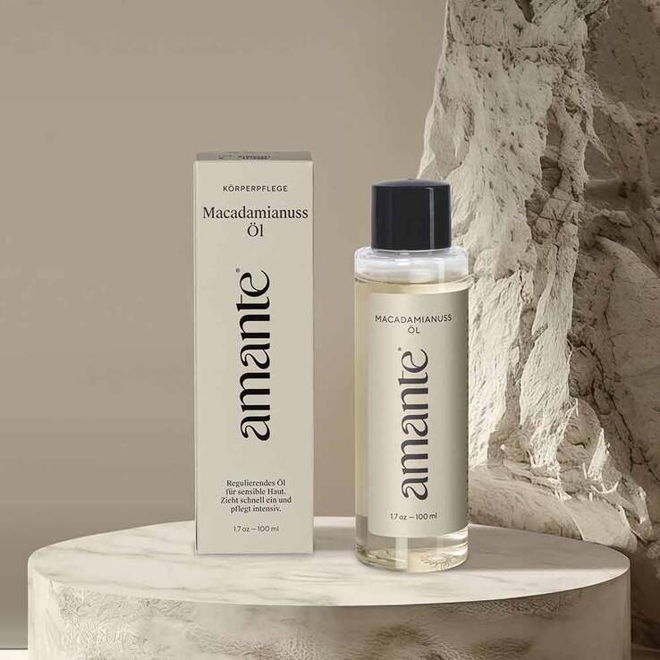 Macadamianussöl 100% rein Hautpflegeöl Amante, 100 ml