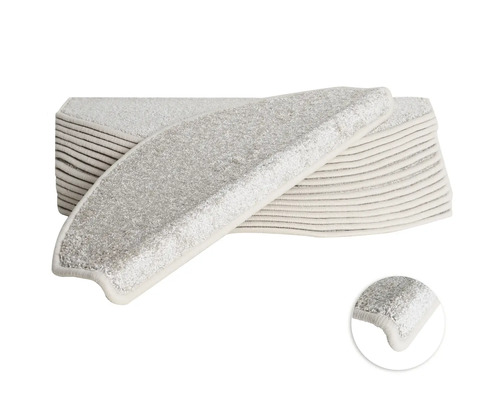 Fortuna beige halfronde trapmattenset, 28x65 cm, 15 stuks