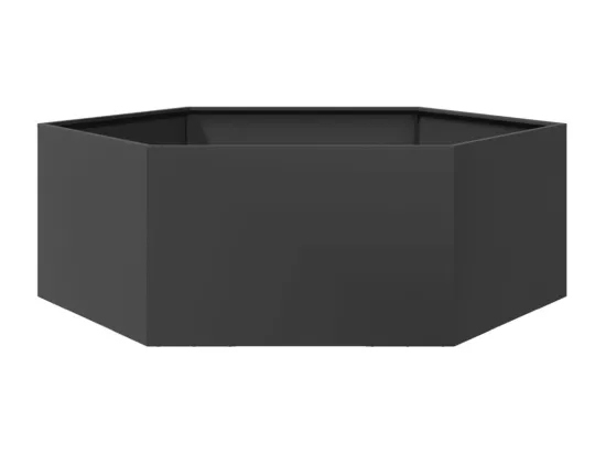 Jardinière bac lit surélevé noire 138 x 120 x 45 cm 02_0038638