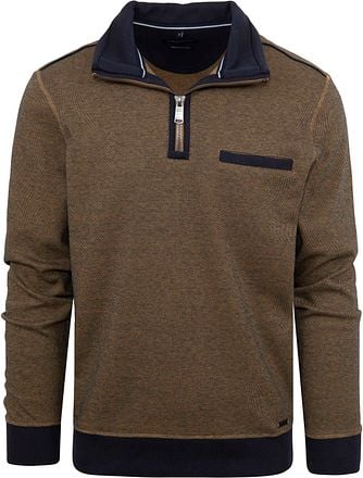 Casa Moda Halfzip Trui Okergeel 413572800-539 kopen