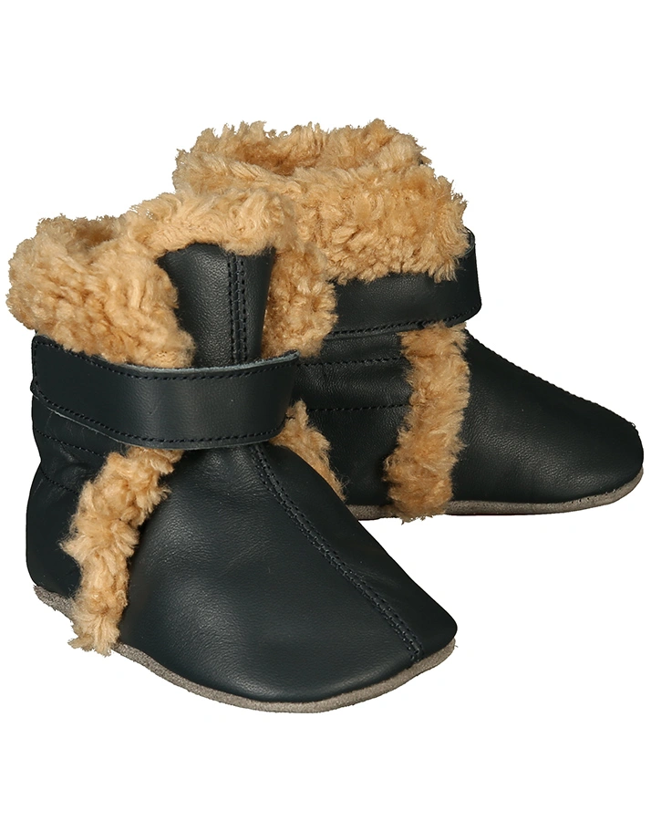 Krabbelschuhe ESKIMO UNI mit Teddyfutter in marine