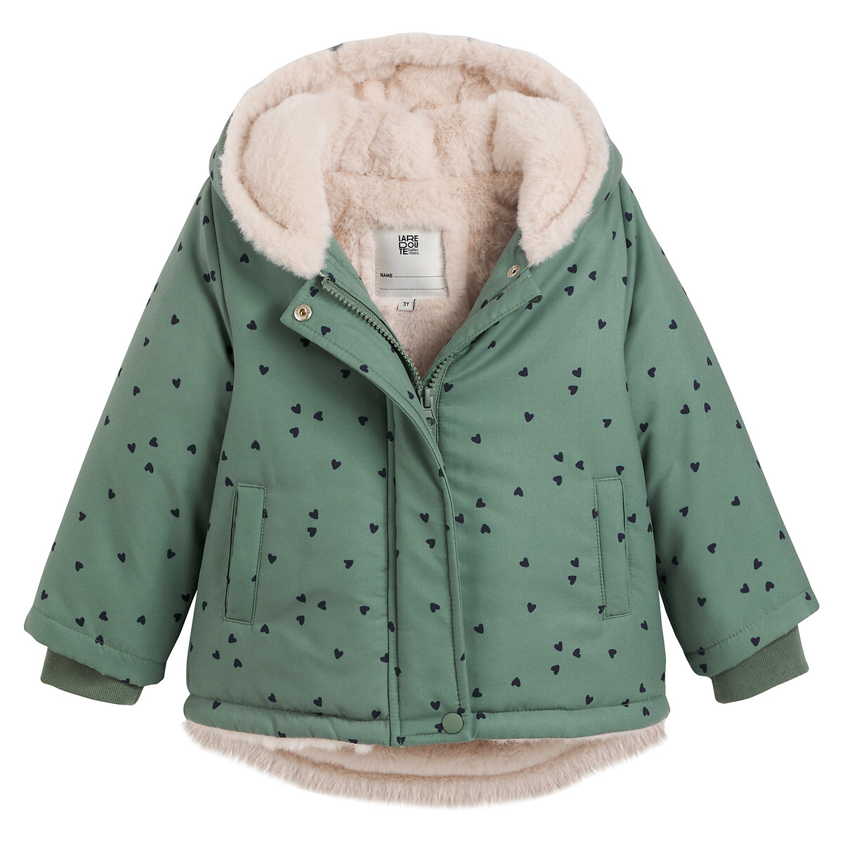 COLEÇÕES LA REDOUTE<br>Parka quente com capuz, forrada com tecido macio