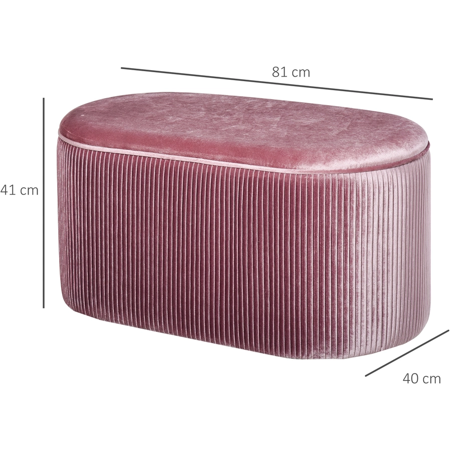 HOMCOM Sitzbank mit Stauraum rosa