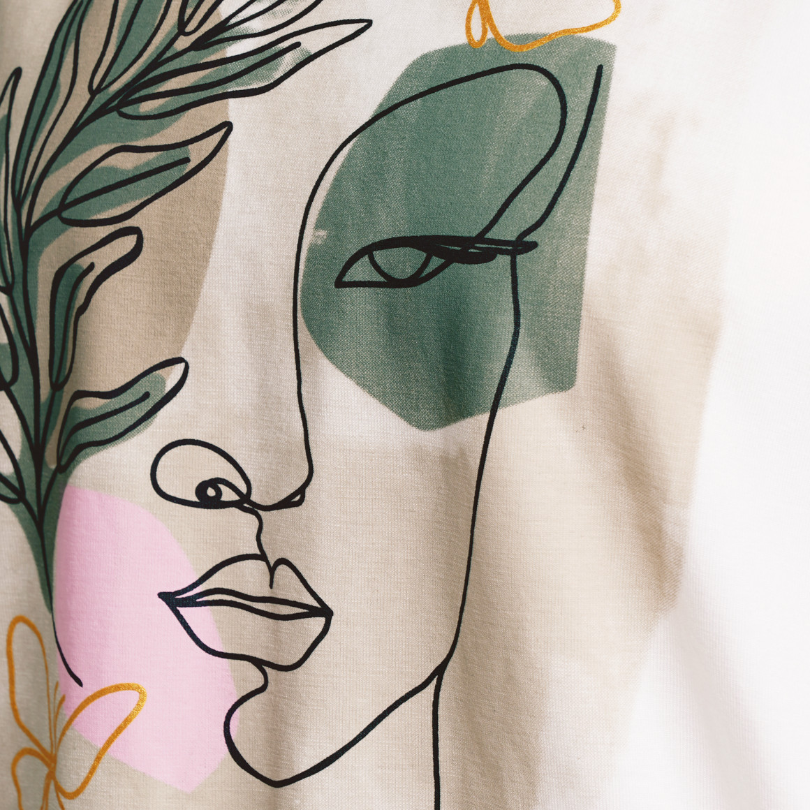 Gina Benotti Damen T-Shirt mit Print cremeweiss