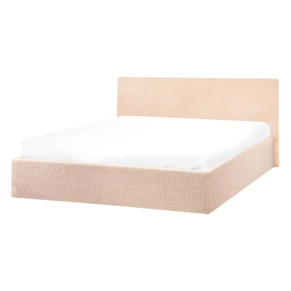 ORBEY - Bed met opbergruimte - Beige - 140 x 200 cm - Bouclé