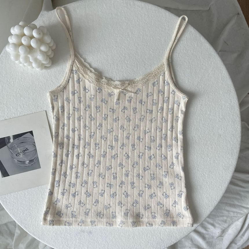 Rosehedge - Camisole-top met bloemenkant