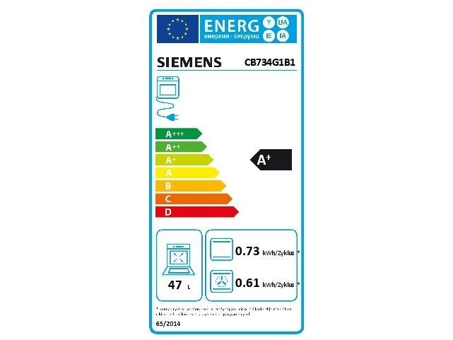 Siemens Einbaubackofen CB734G1B1 Schwarz A Kompaktbackofen