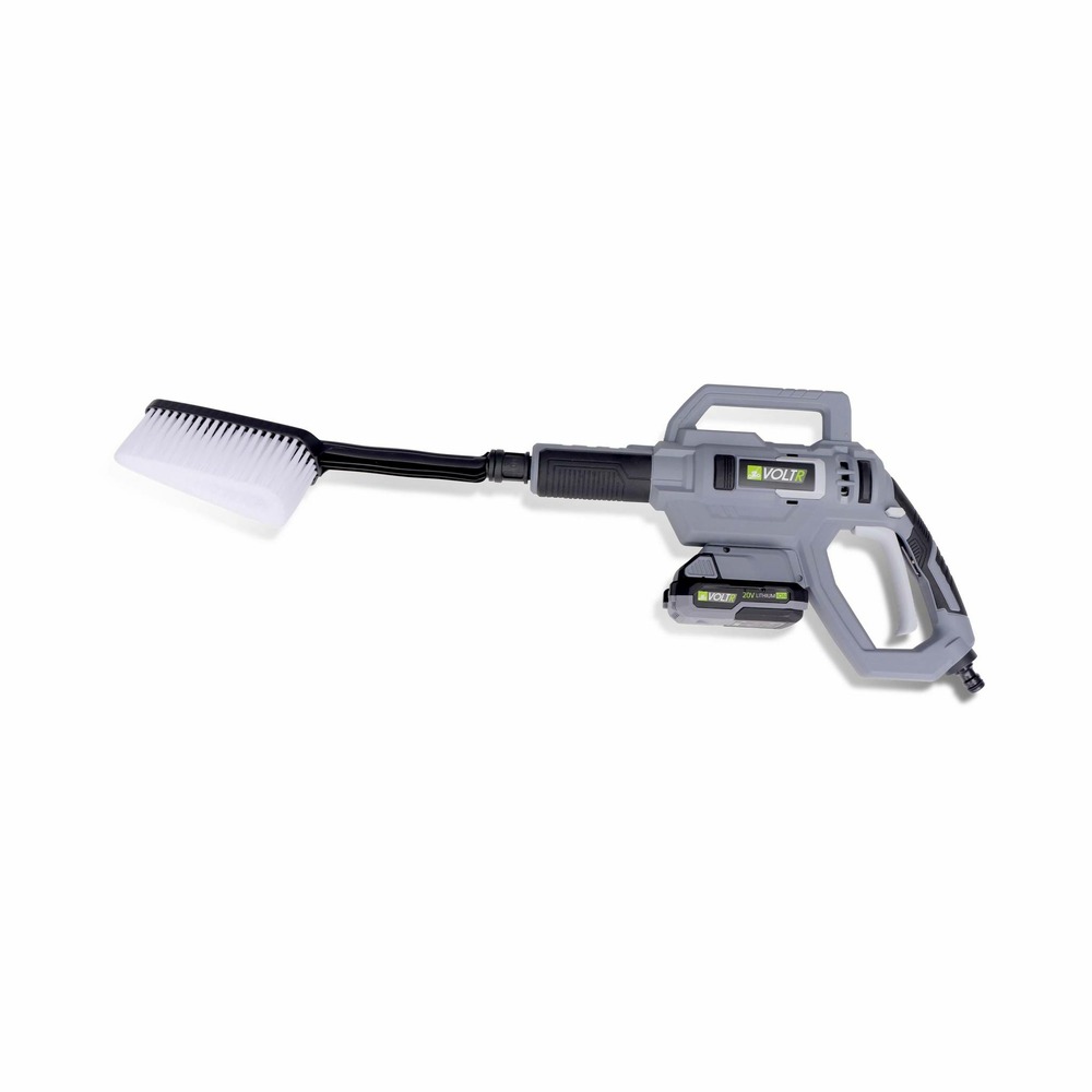 Voltr – nettoyeur haute pression 25 bars à batterie 20v – kit complet d’accessoires brosse. Buse à jet variable. Réservoir
