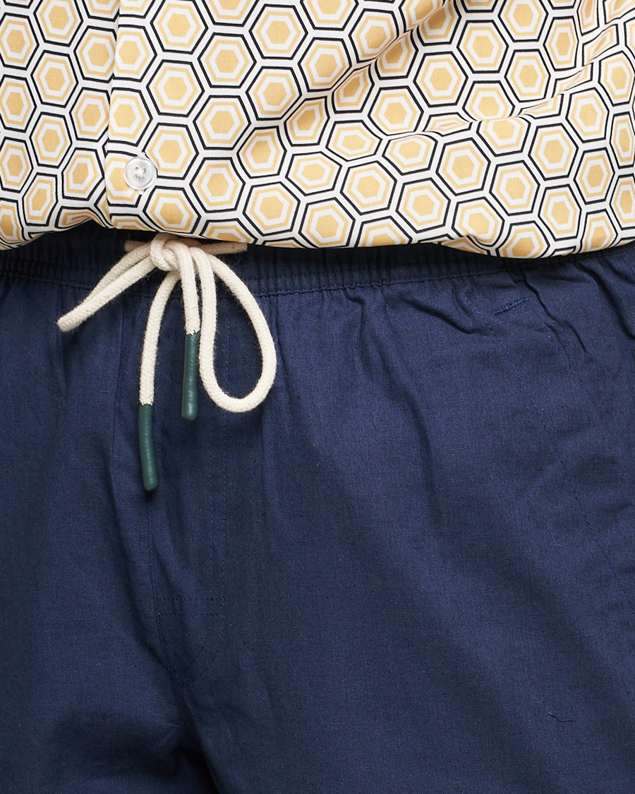 OAS Linen Shorts Navy