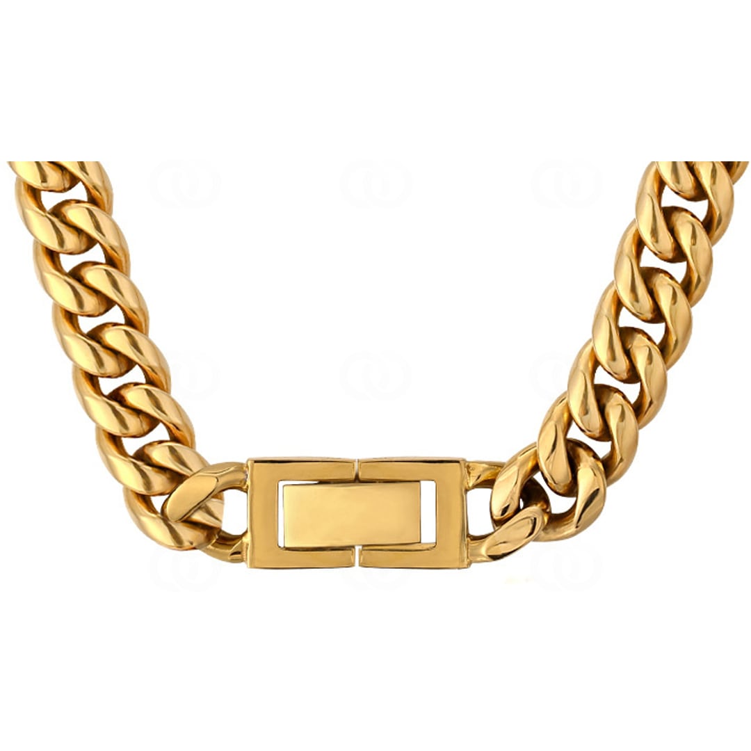 10mm Cuban Link Panzerkette vergoldet