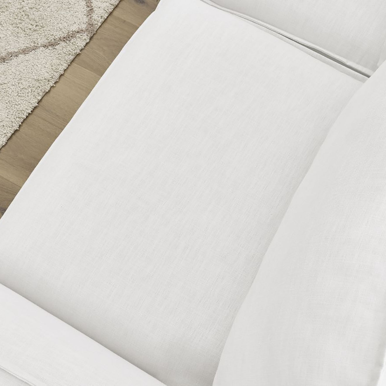 Bobochic Canapé droit convertible express 3 places Archimède 160 blanc - 236x106x93 cm