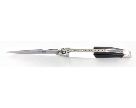 Couteau Laguiole Airbus Manche en Fibre de Carbone - Acrylique Blanc Couteau de Poche Forge de Laguiole