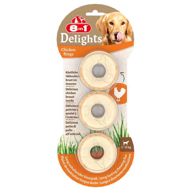 Anneaux fourrés 8in1 Delights, poulet