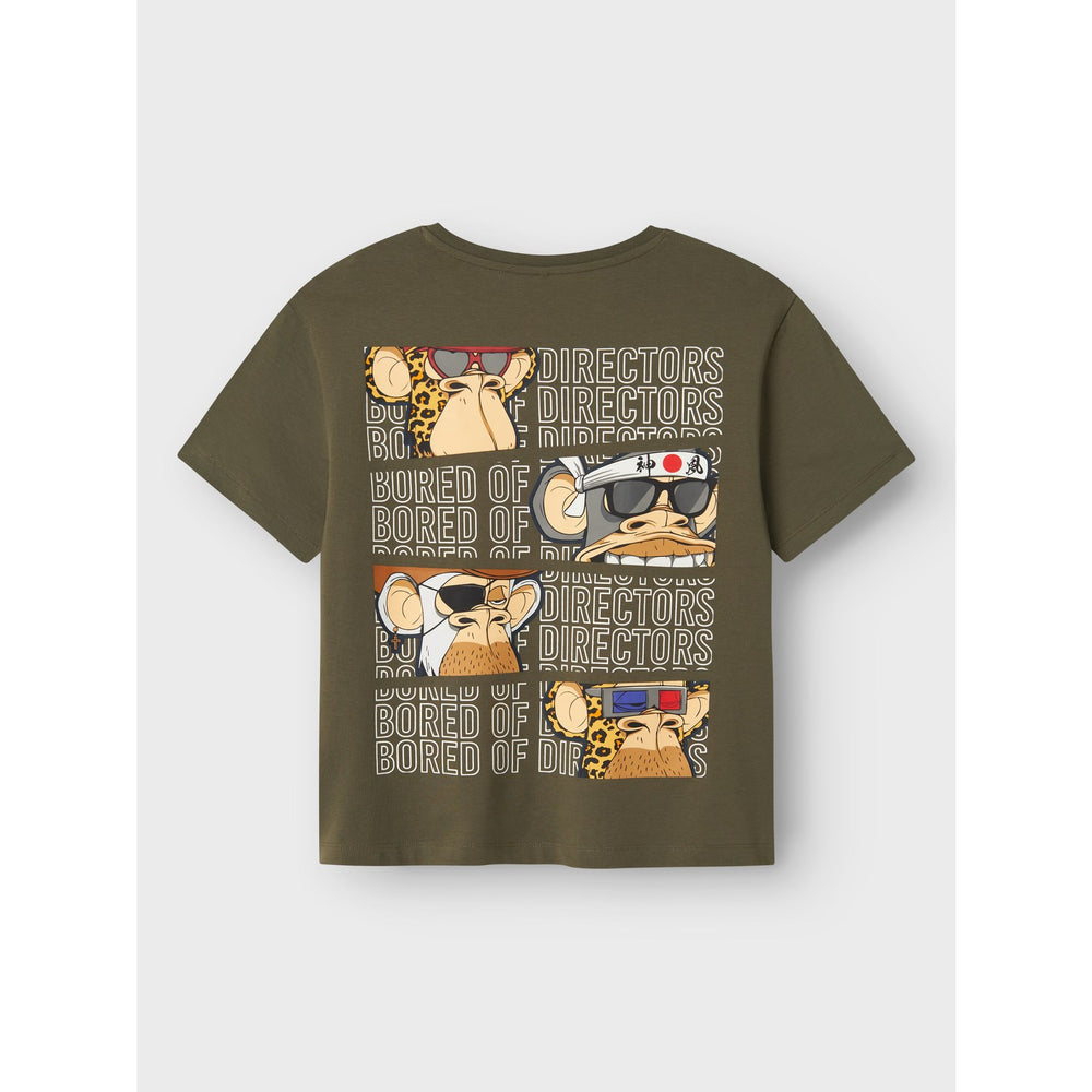 Køb Name It Dusty Olive Dyn Bored Of Directors Regular T-Shirt