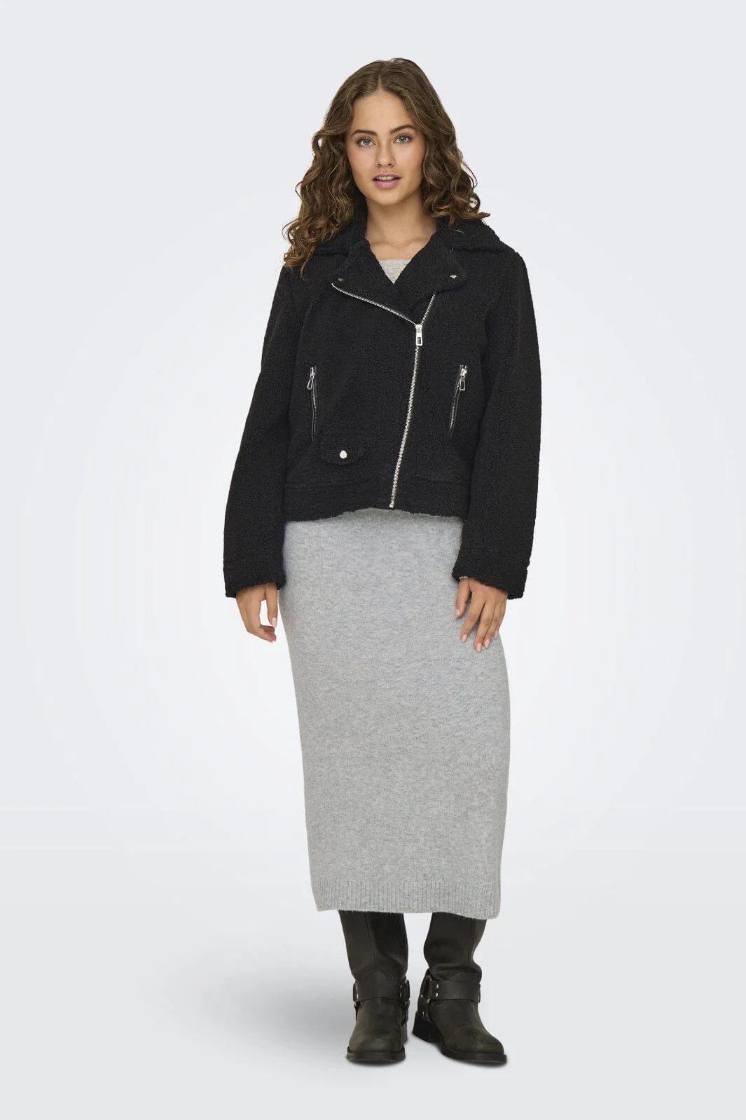Only Onlrio Teddy Biker Jacket Cc 4577746 black