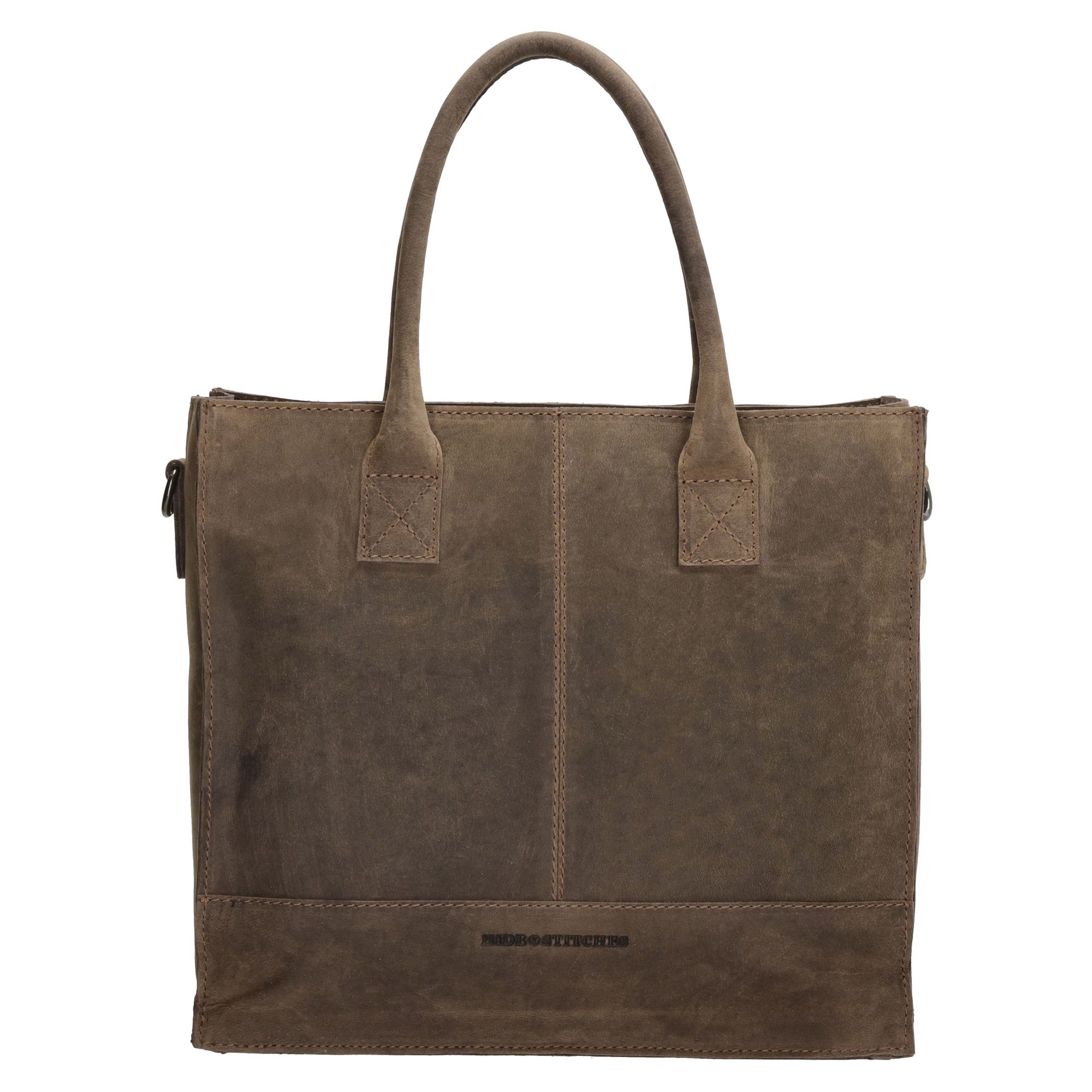 Hide & Stitches Idaho Handtas Donkerbruin