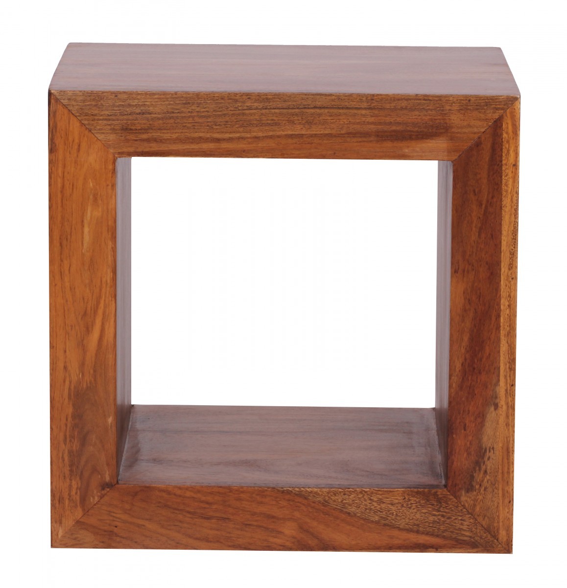 Standregal Cube - braun gebeizt - Sheesham massiv