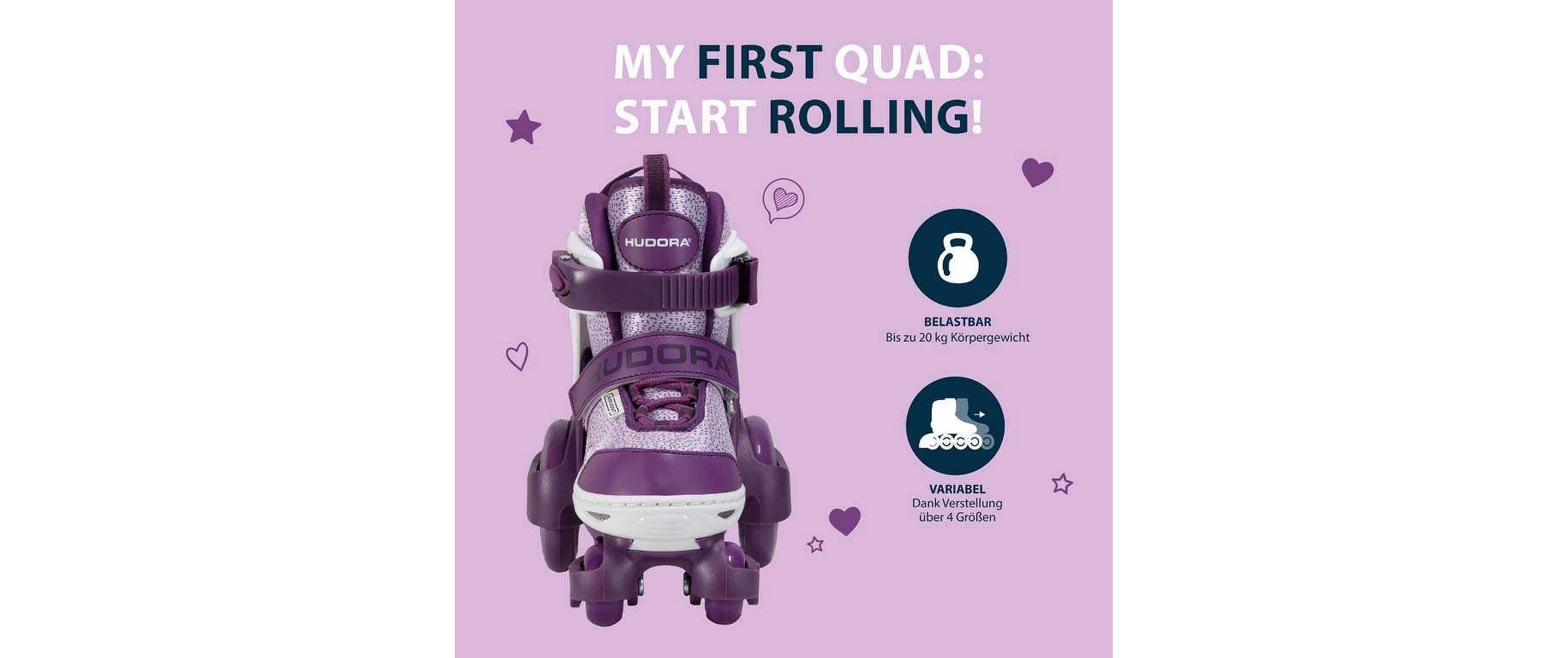 Inline-Skates My First Quad Lila, 26-29Rollschuhe für Kinder