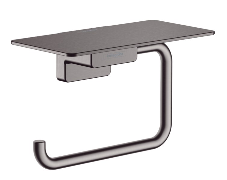 Hansgrohe AddStoris wc-rolhouder met planchet zwart chroom geborsteld