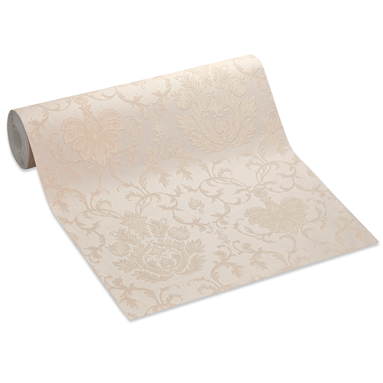 Vinyltapete - beige - Barockmuster - 10 Meter