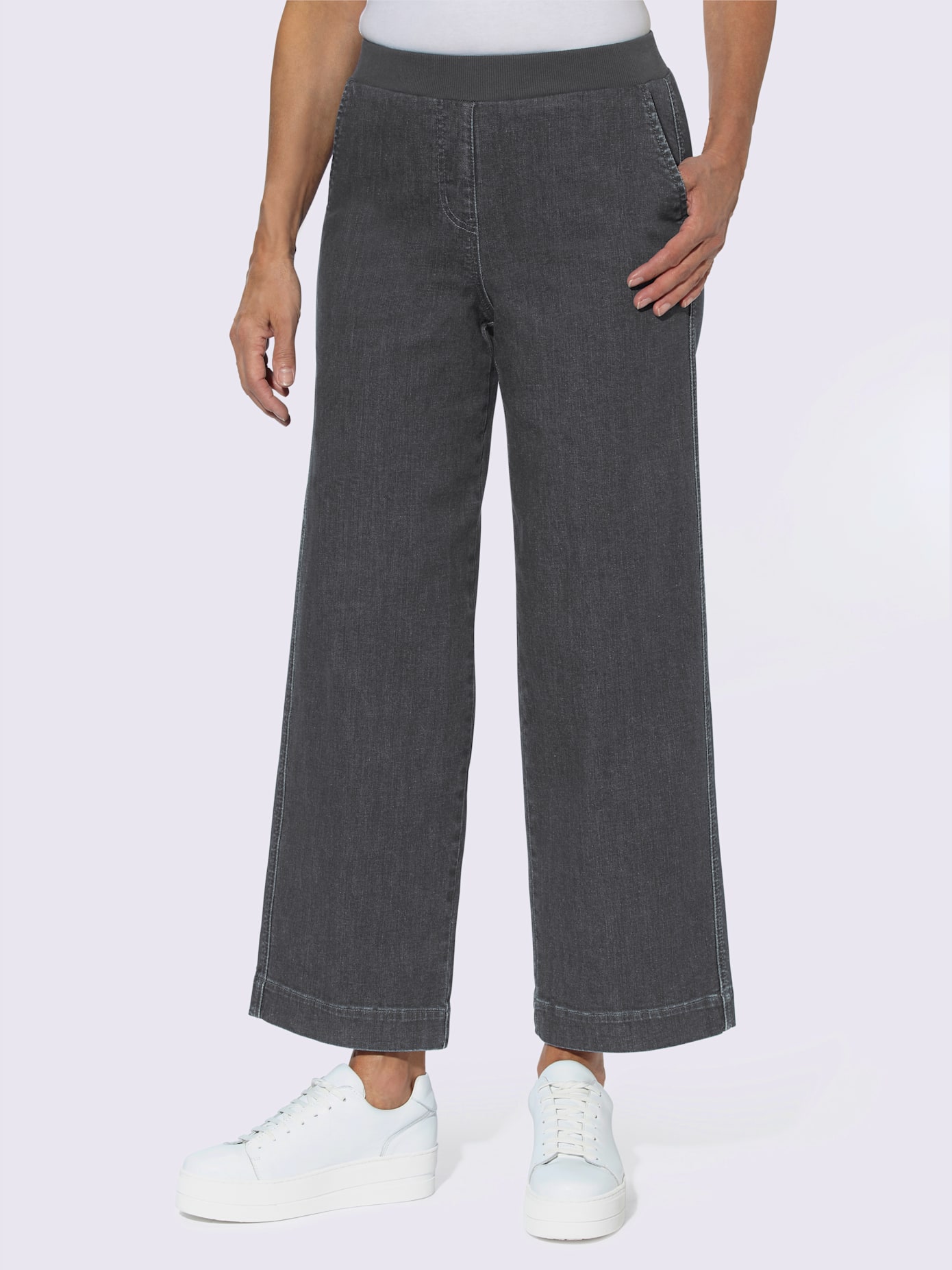 Jupe-culotte en jean 96% coton