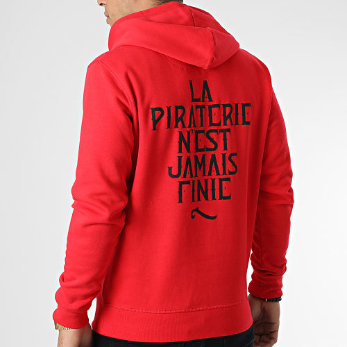 Sweat Capuche LPNJF Rouge Noir