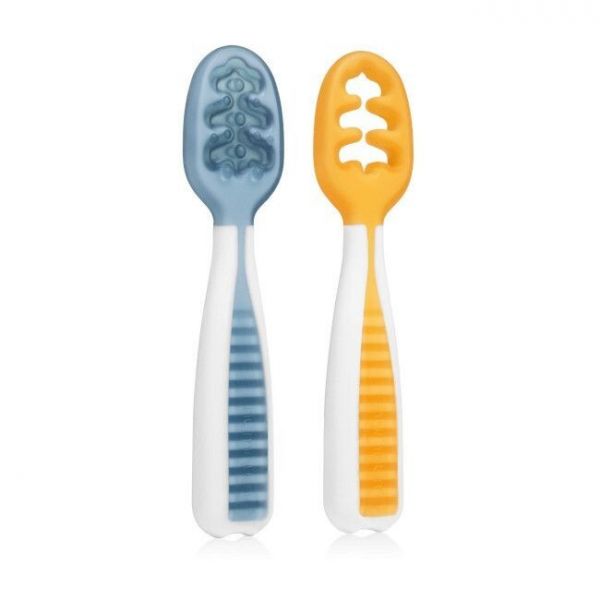 NumNum 2 Pré-Colheres GOOtensils Azul e Laranja