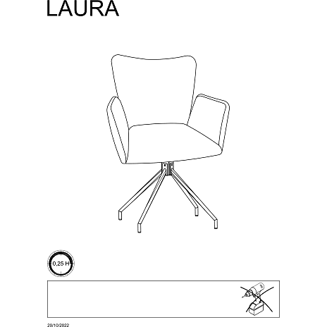 Laura spisebordsstol - brun