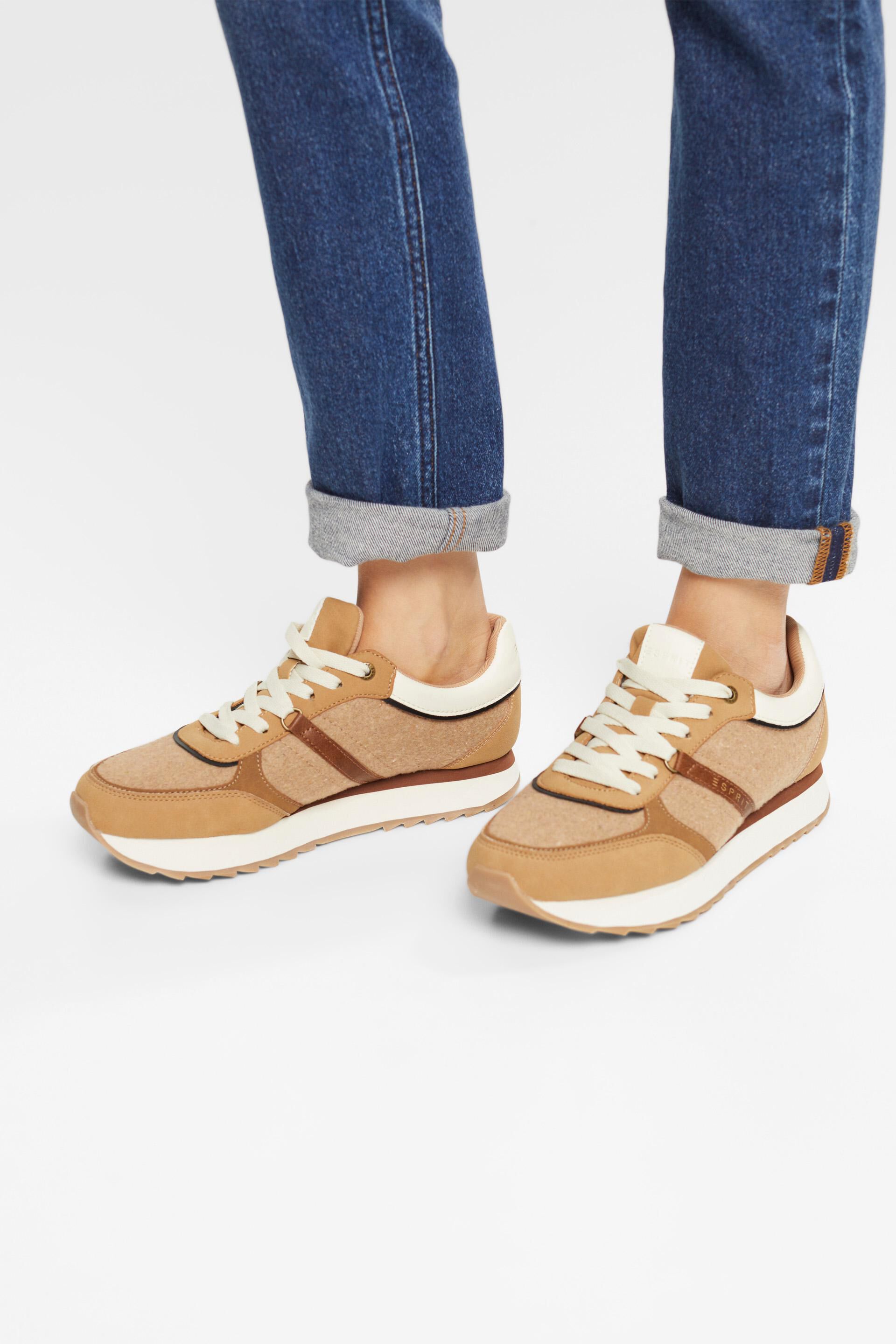 Sneakers en mélange de matières