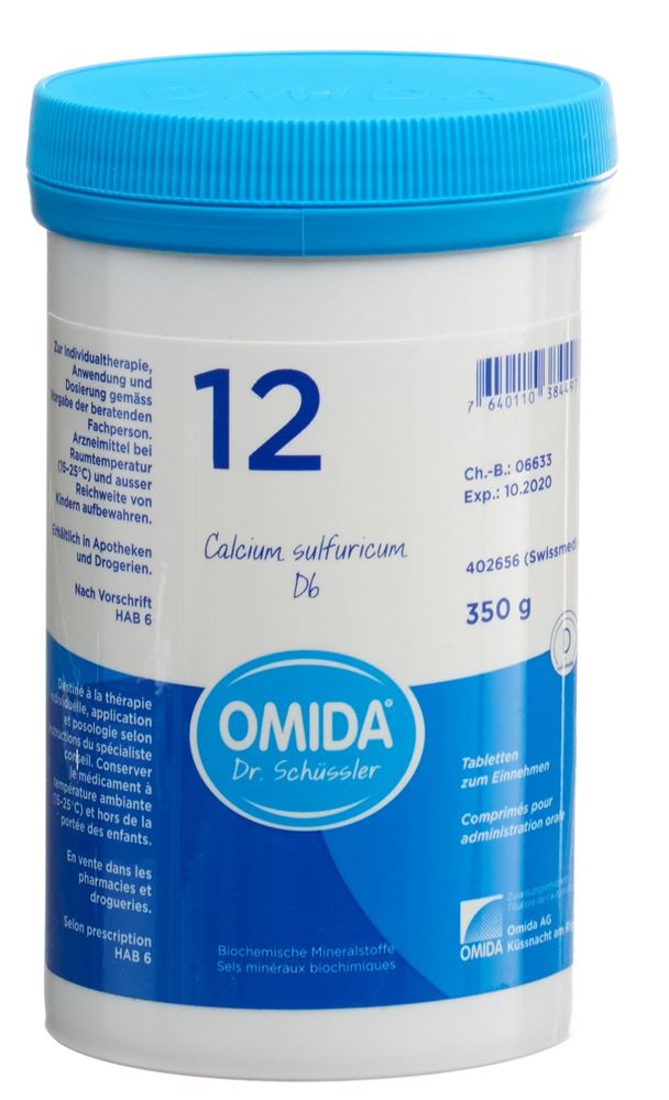 Omida Nr12 Calcium sulfuricum 6 D<br>350 g, Dose, Tablette