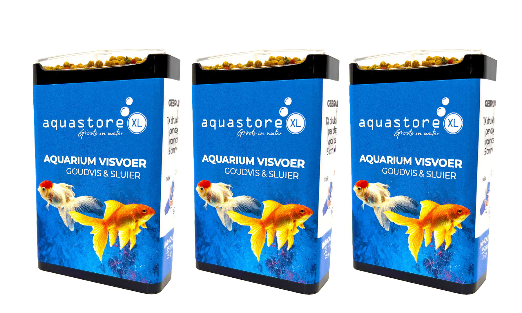 Goudvis & Sluier Korrel Dispenser 3x | Aquariumvoer