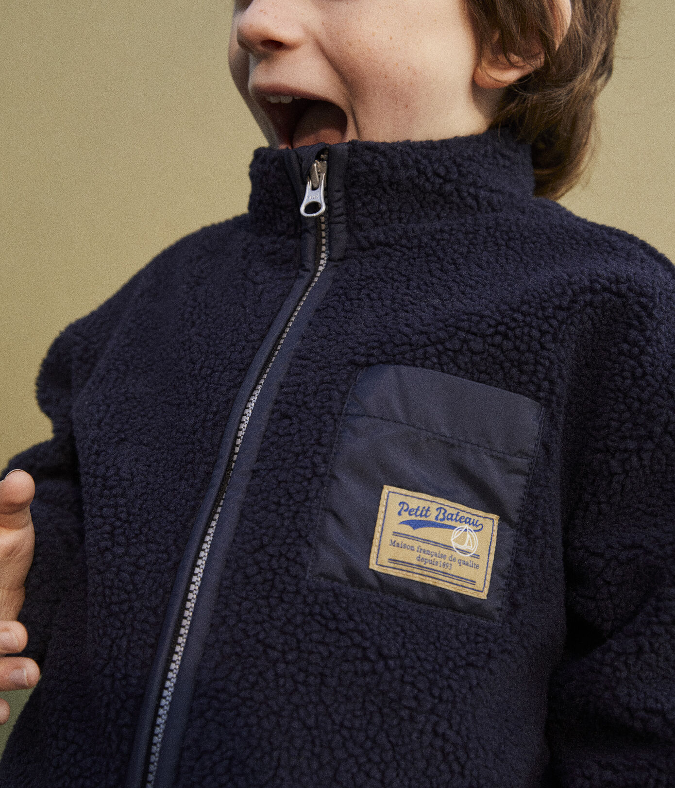 Veste en fausse fourrure recyclée enfant garçon