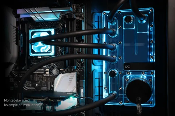 Alphacool Core Distro Plate, Reservoir, Akryl, Transparent, 3-Pin JST   3-Pin 5V, 1/4