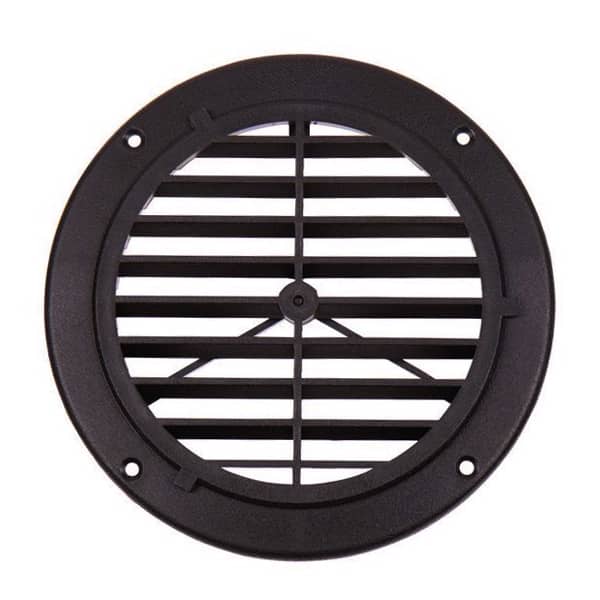 Grille ronde 164 mm - Noire