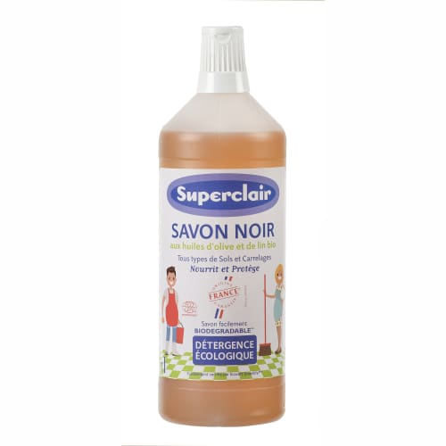 Savon noir aux huiles d'olives Superclair flacon de 1L
