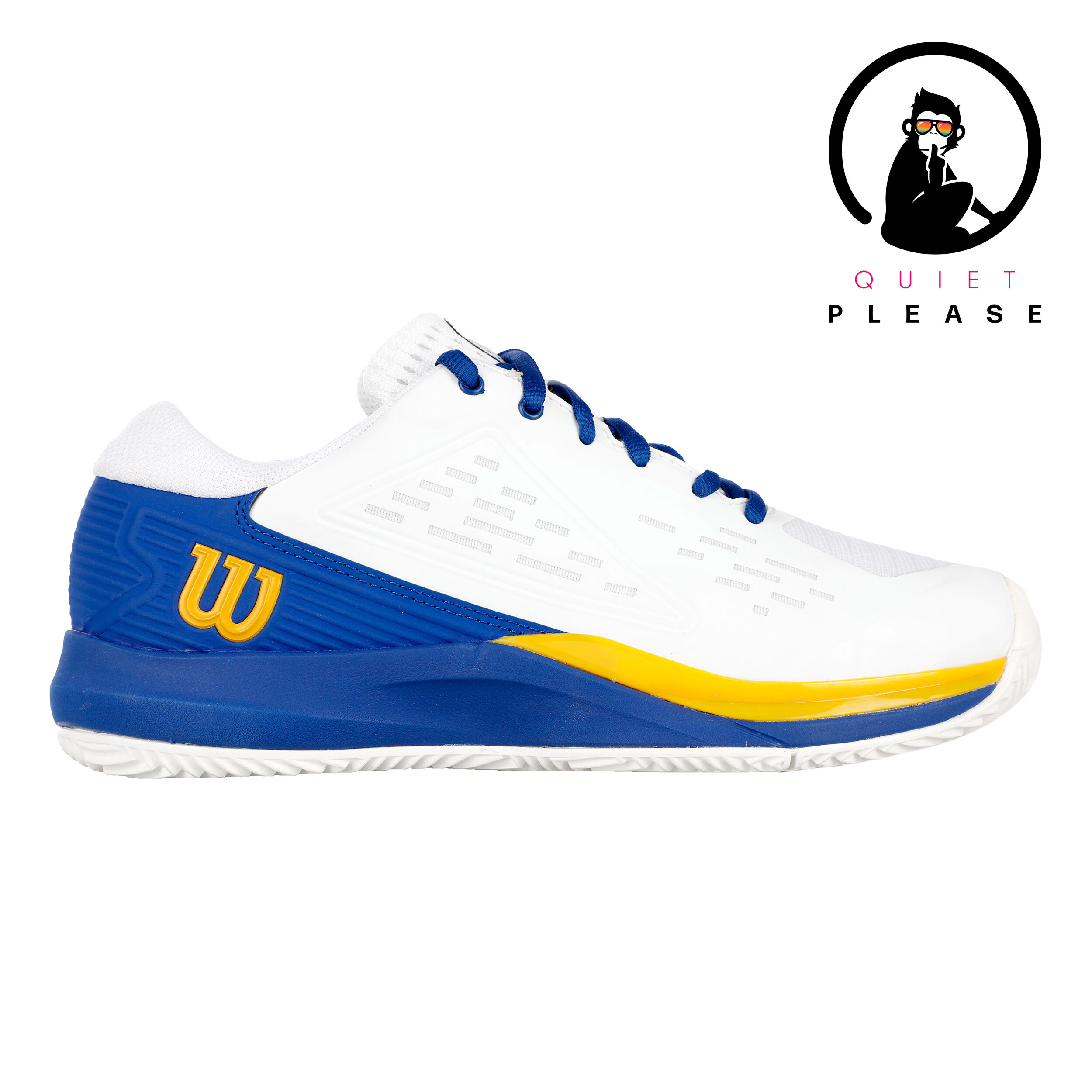 Wilson Rush Pro ACE Quiet Please Chaussure Terre Battue Femmes - Blanc , Bleu