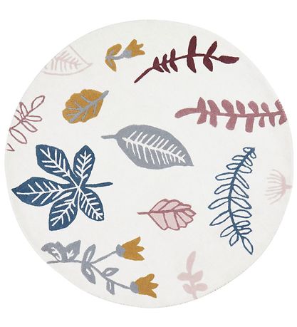 Cam Cam Gulvt?ppe - 110 cm - Uld - Pressed Leaves Rose