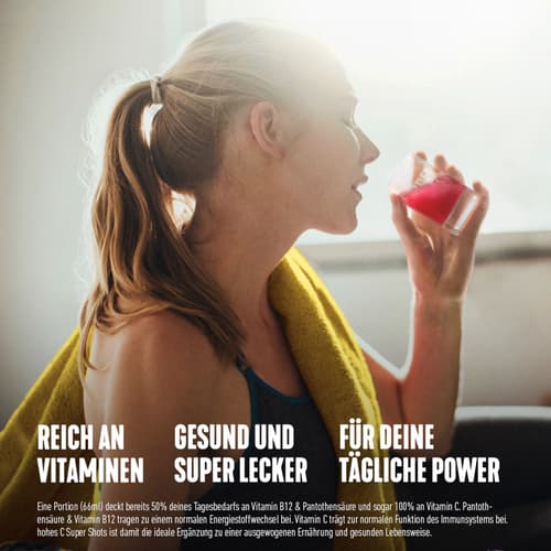 Hohes C Shot Energie Orange, Cranberry, Guarana & Chili (EINWEG)