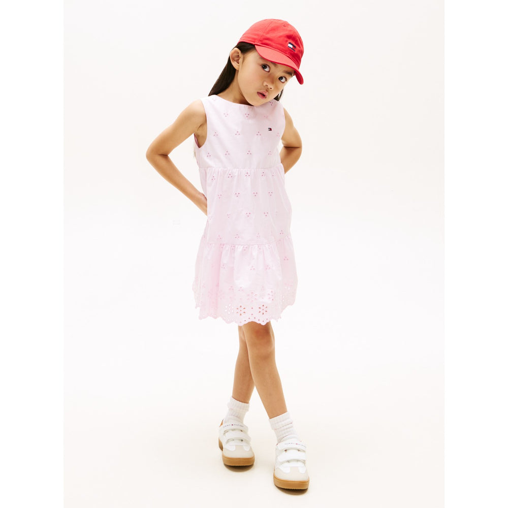 Køb Tommy Hilfiger Pearly Pink Lg Broderie Anglaise Sløjfe Kjole
