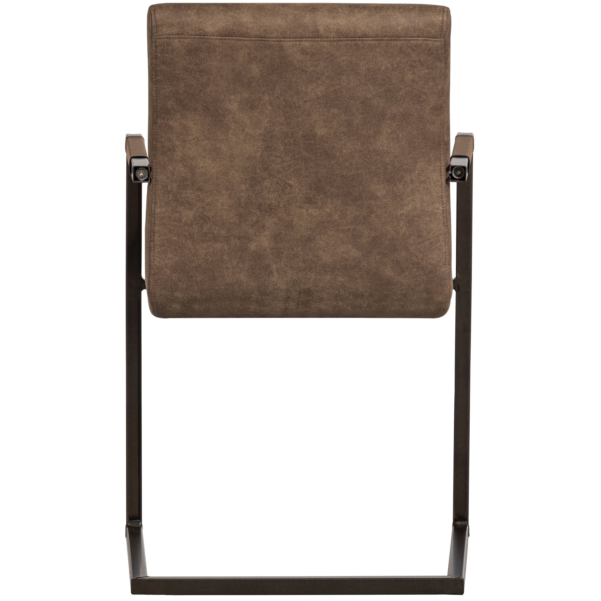 WOOOD Bas Eetkamerstoelen - Leerlook - Taupe - Set van 6