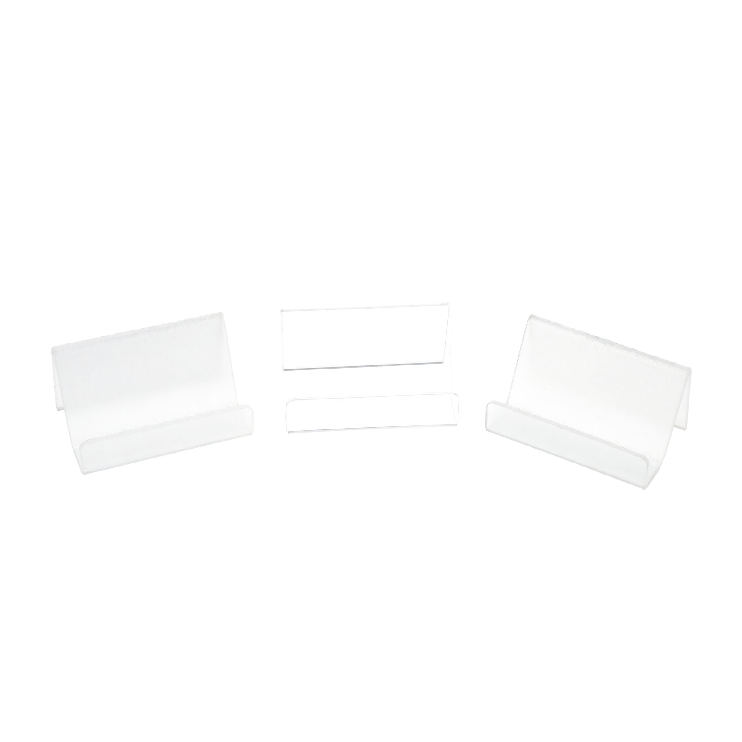 (3er Set) Visitenkarten Halter Business Card Ständer Büro Organizer - Transparent
