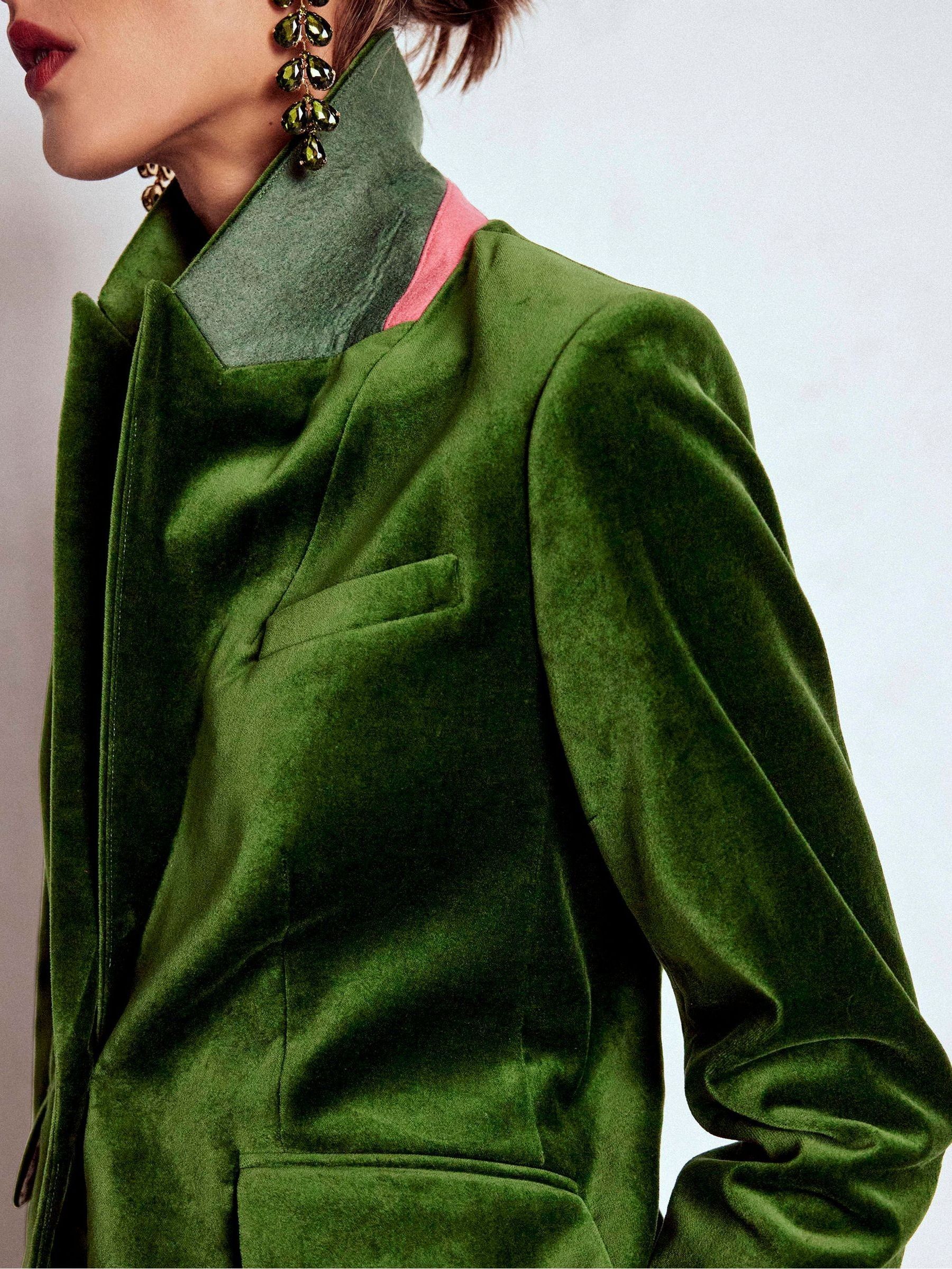 Groen - Boden Stamford fluwelen blazer