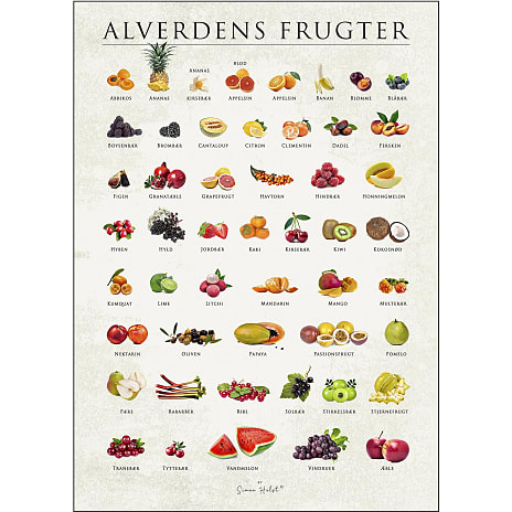Alverdens frugter - 30x40 cm