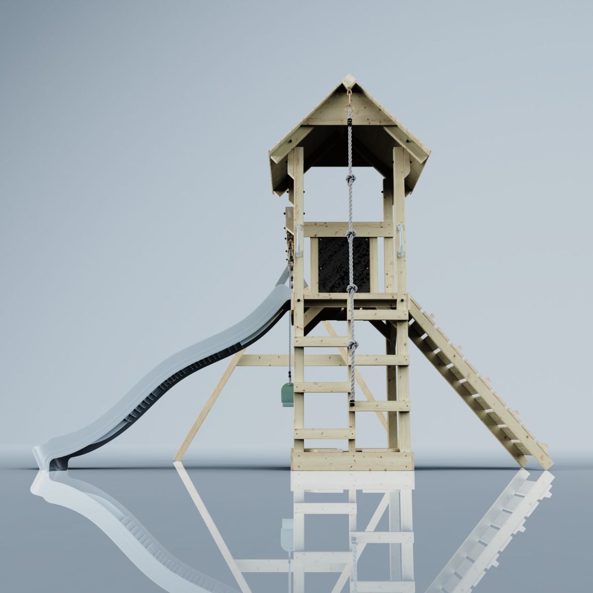 PolarPlay Vimmerby houten speeltoren in blauw