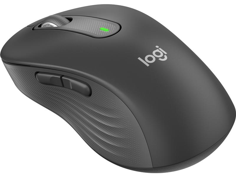 Logitech Maus Signature M650 L Graphite Präzise Wireless-Maus mit «Logitech SilentTouch»-Technologie