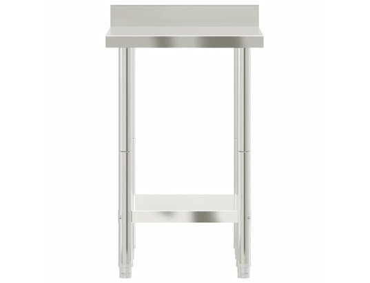 VIDAXL - Mobilier de cuisine Table de travail de cuisine avec dosseret 55x55x93 cm inox